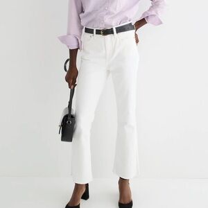 J crew 10” Demi boot crop jeans Billie white denim 28